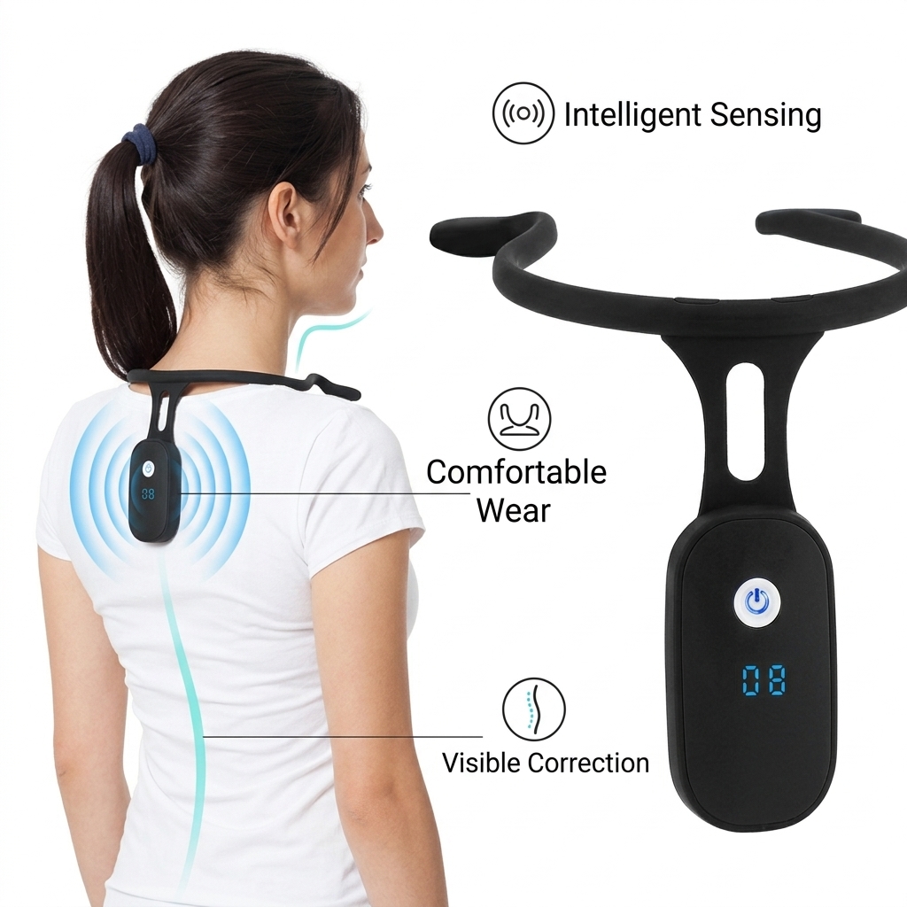 Posture Corrector Back - Corrector de Postura con Pantalla LCD,