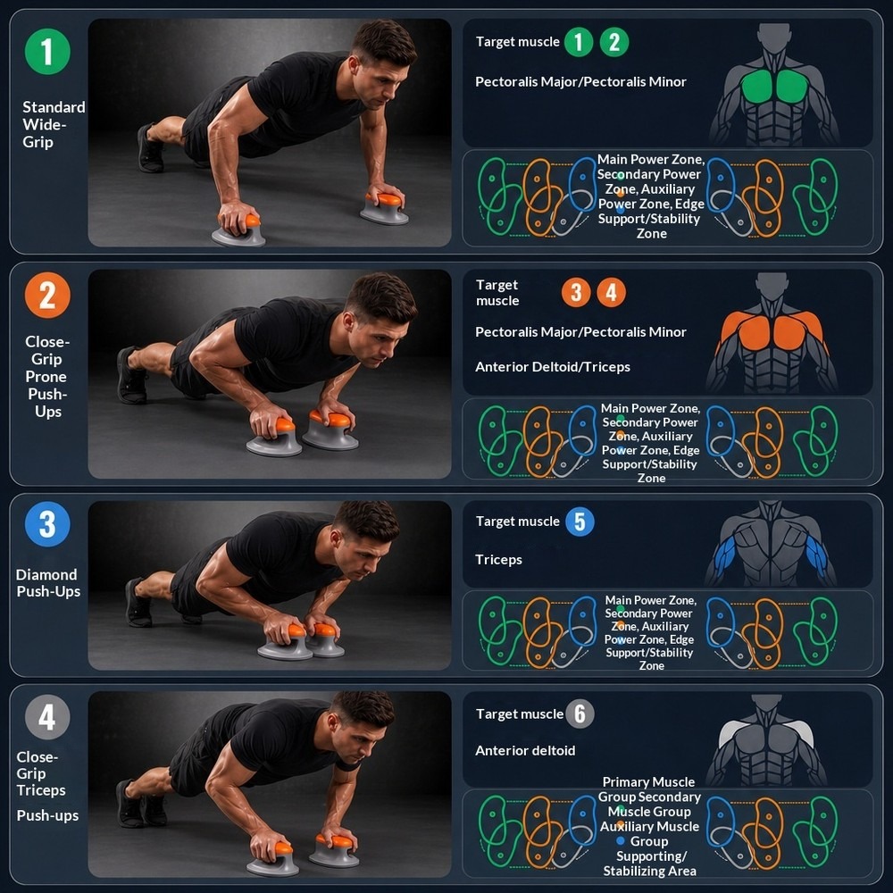 Nuevo Tablero de Entrenamiento - Push Up Board reseña y precio